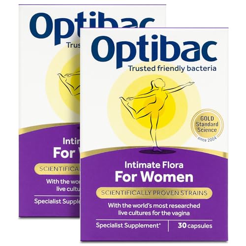 Optibac Probiotics for Women - Vaginal Probiotics - Most Researched Strains for Intimate Flora - Lactobacillus Reuteri RC-14 & Lactobacillus Rhamnosus GR-1-60 Vegan Capsules