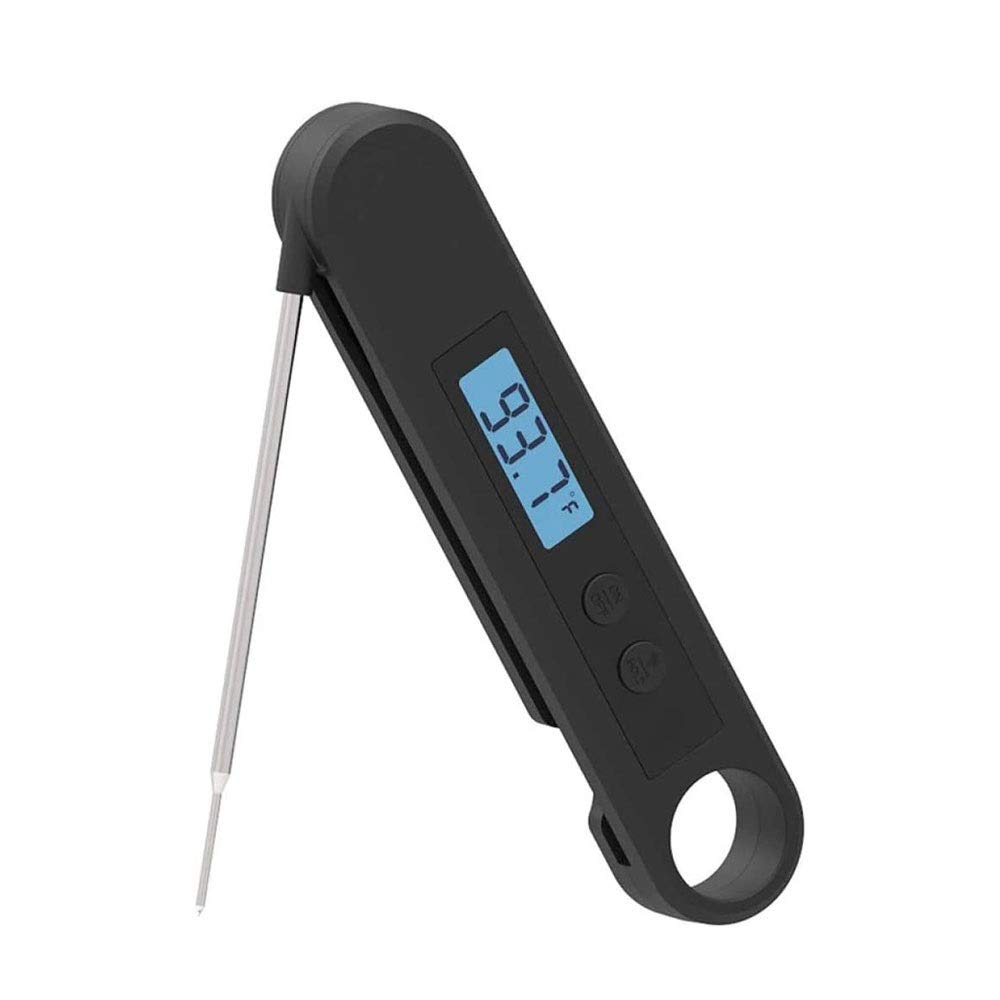 Termometro a base di carne impermeabile Instant Leggi - Leggi istantaneo Termometro da cottura ultra veloce con retroilluminazione e calibrazione, Termometro da cucina per cucinare, Grill all'ape