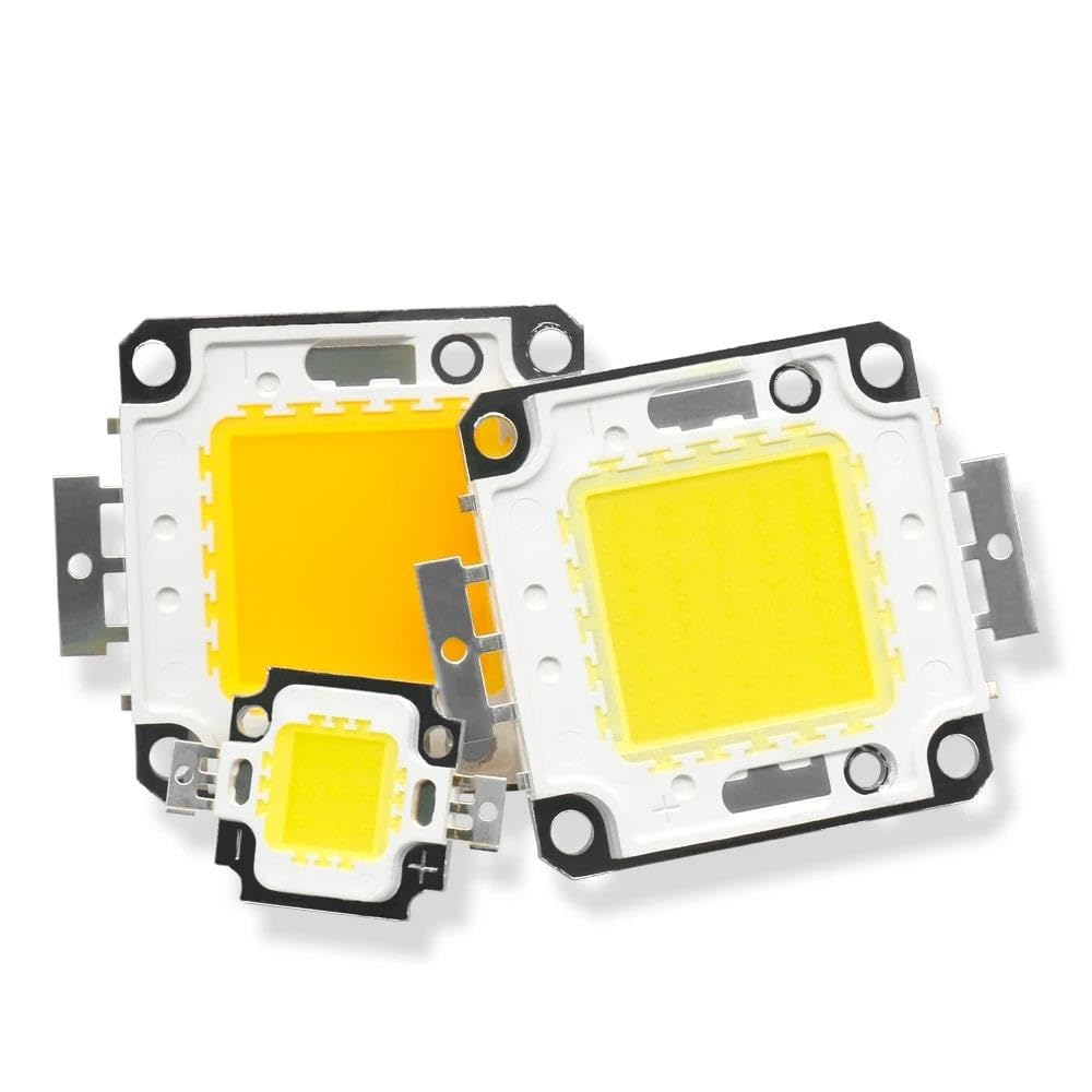 Perline Chip LED 10W 20W 30W Lampade A Diodi Retroilluminati Matrice LED Bianco Caldo Freddo Per Faretti Lampadine Di Inondazione Fai-da-te,Bianco Freddo,10 W CC 9-12 V 10 Pz