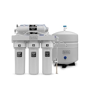 BLACK DECKER RO 75 Under Sink Water Filter Alkaline 6-Stage Filtration System pH Remineralization RO Water Filter System