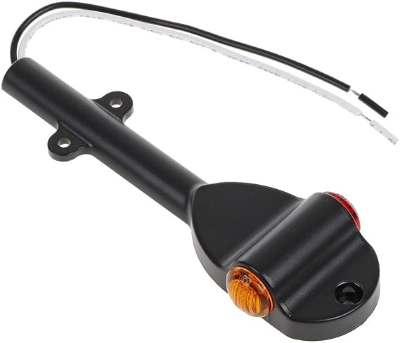 Partsam 2Pcs RED AMBER LED Trailer Fender Lights Bullet LED Clearance Marker Light Left Right Amber Front Red Rear, DOT Compliant