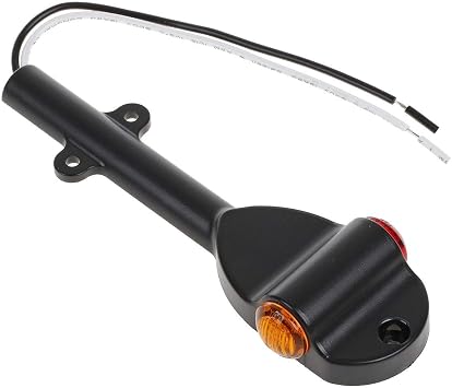 Partsam 2Pcs RED AMBER LED Trailer Fender Lights Bullet LED Clearance Marker Light Left Right Amber Front Red Rear, DOT Compliant