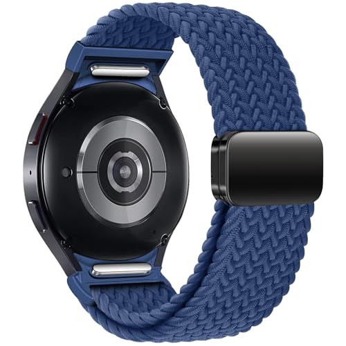 Bracelet magnétique pour Galaxy Watch 6 4 Classic tressé élastique sans espaces