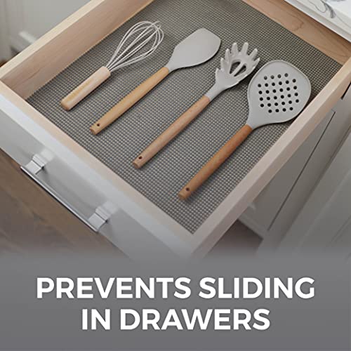 Home Genie Drawer And Shelf Liner, Non Adhesive Roll, 20 Inch X 20 Ft, Durable And Strong, Grip Liners For Drawers, Shelves, Cabinets, Pantry, Storage, Kitchen And Desks, Slate Gray #TOP2