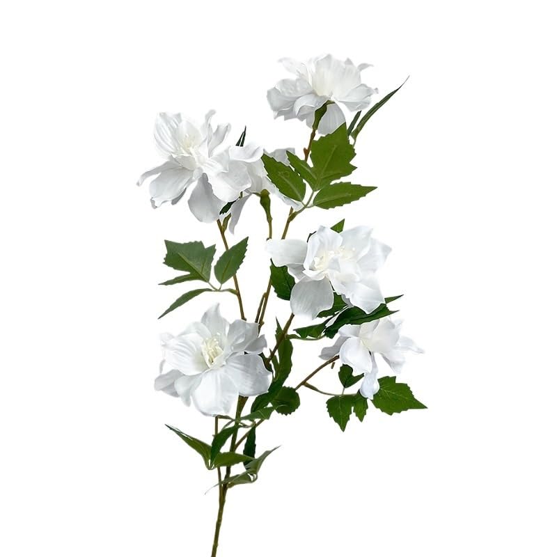 Dekoration mit Kunstblumen, Künstlicher Rosenstreifenstrauß for Heimdekoration, Hochzeiten, Tischarrangements, Mehrfarbig(White)