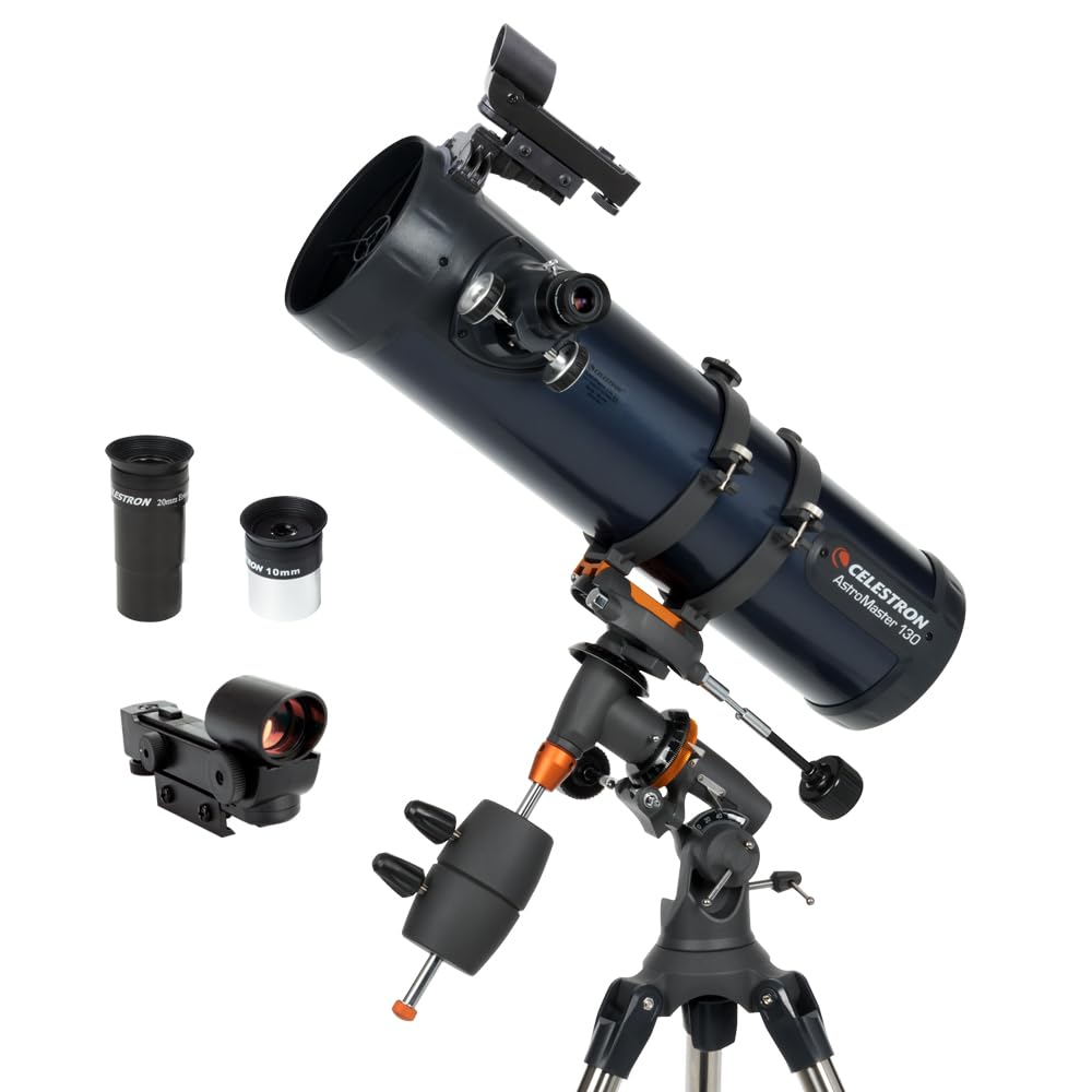 Celestron 31045 AstroMaster 130EQ Newtonian Reflector Telescope, Dark Blue