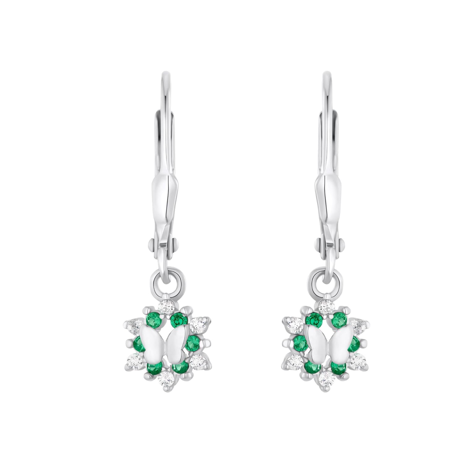 Prinzessin Lillifee Ohrringe 925 Sterling Silber Mädchen Kinder Ohrschmuck, mit Zirkonia synth., Schmetterling, Kommt in Schmuck Geschenk Box