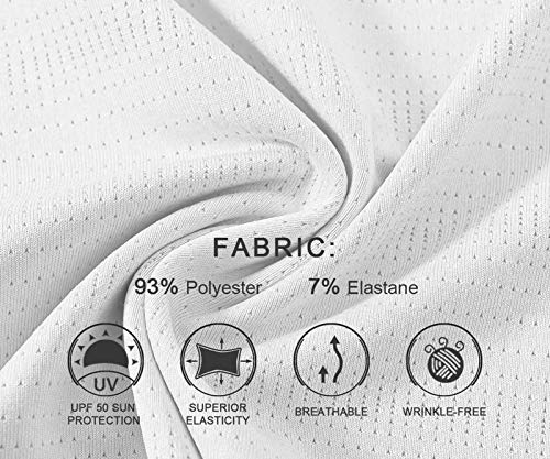 Basudam Women's Golf Polo Shirts V-Neck Short Sleeve Collarless Tennis Running T-Shirts Quick Dry White L #TOP6