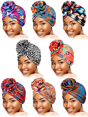Image of SATINIOR African Turban Knotted Head Wraps for Women