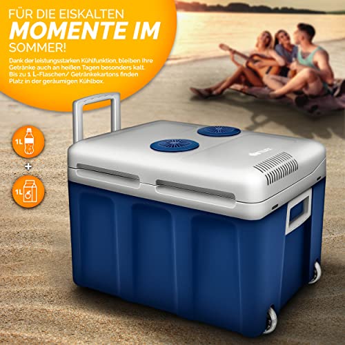 Tillvex Kühlbox elektrisch 40L mit Rollen und ECO-Modus