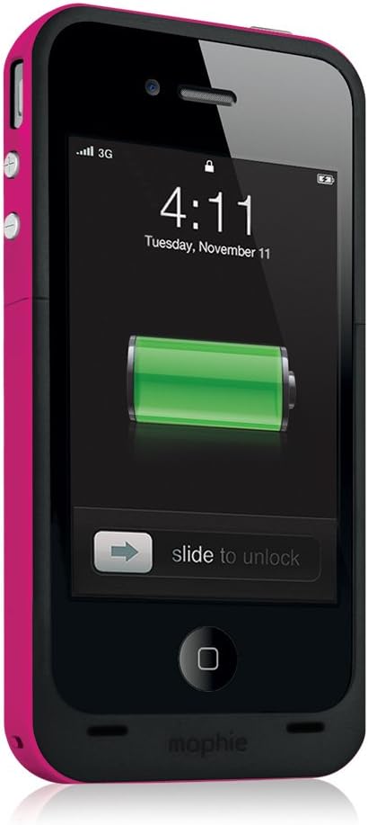 mophie juice pack Plus for iPhone 4/4S (2,000mAh) - Magenta