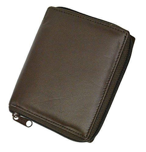 RFID Blocking Mens Premium Soft Leather Zippered ID Wallet4