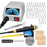 FIRElood LH20 Wood Burning Kit,Wood Burning Tool, Adjustable Temperature Wood Burner Kit,professional wood burning kit for Adults Beginners Craft,pyrography pen Comes With 30Pyrography Wire Tips