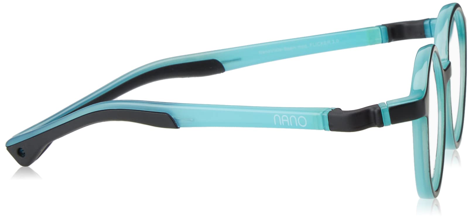 GAFAS NANO GLOW - FLICKER 3 0_6-8 AÑOS C: BICOLOR NEGRO MATE/AZUL GLOW/46x14x132 Cura della persona e salute