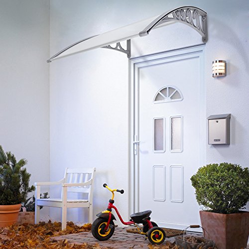 Marquise en Polycarbonate, Auvent Marquise, Marquise Porte d'entrée, Garage et Fenêtre, Auvent de Porte, Protection Extérieure Contre la Pluie et...