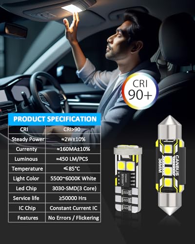 10 luces LED interiores para Nissan Pathfinder R53 2022-2024 miniatura 2