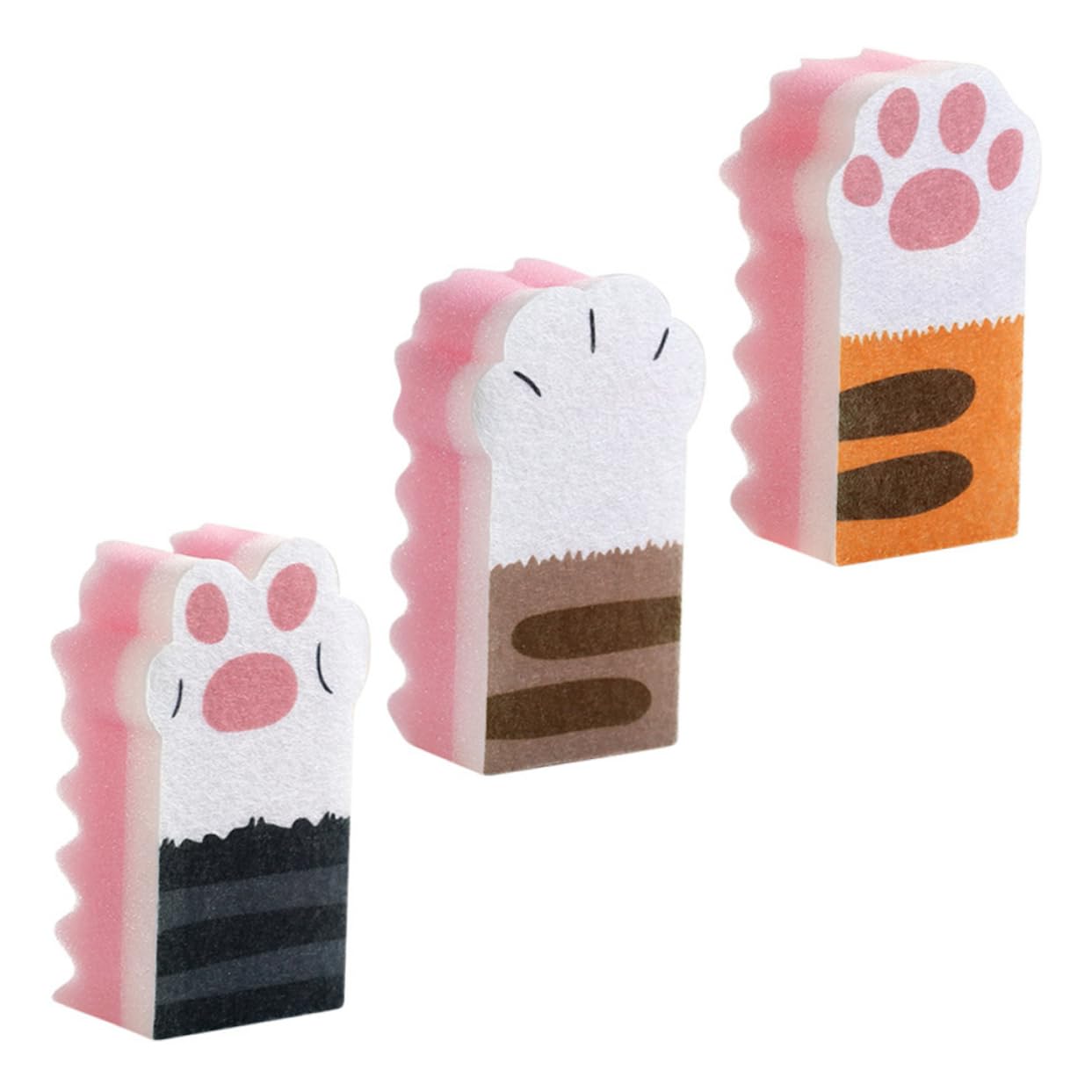 sponges， 3Pcs Washing up Sponge Pot Cleaning Sponges Bathtub Brush Household Cleaner Pans