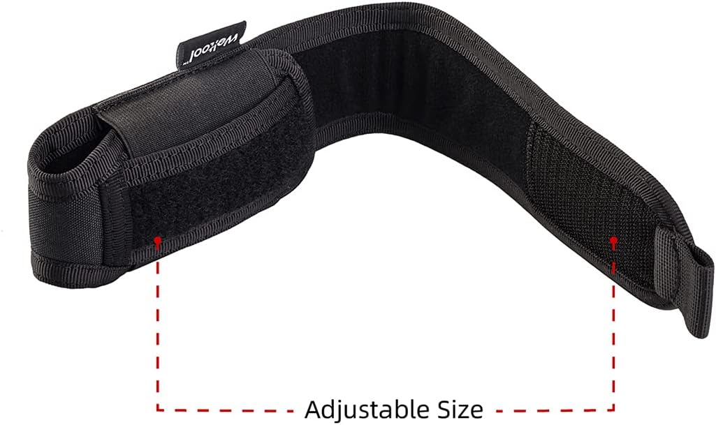 Weltool FH7 Nylon Flashlight Holster Tactical Pouches with Elastic Band,Hook and Loop Fasteners,Adjustable Size, MOLLE System