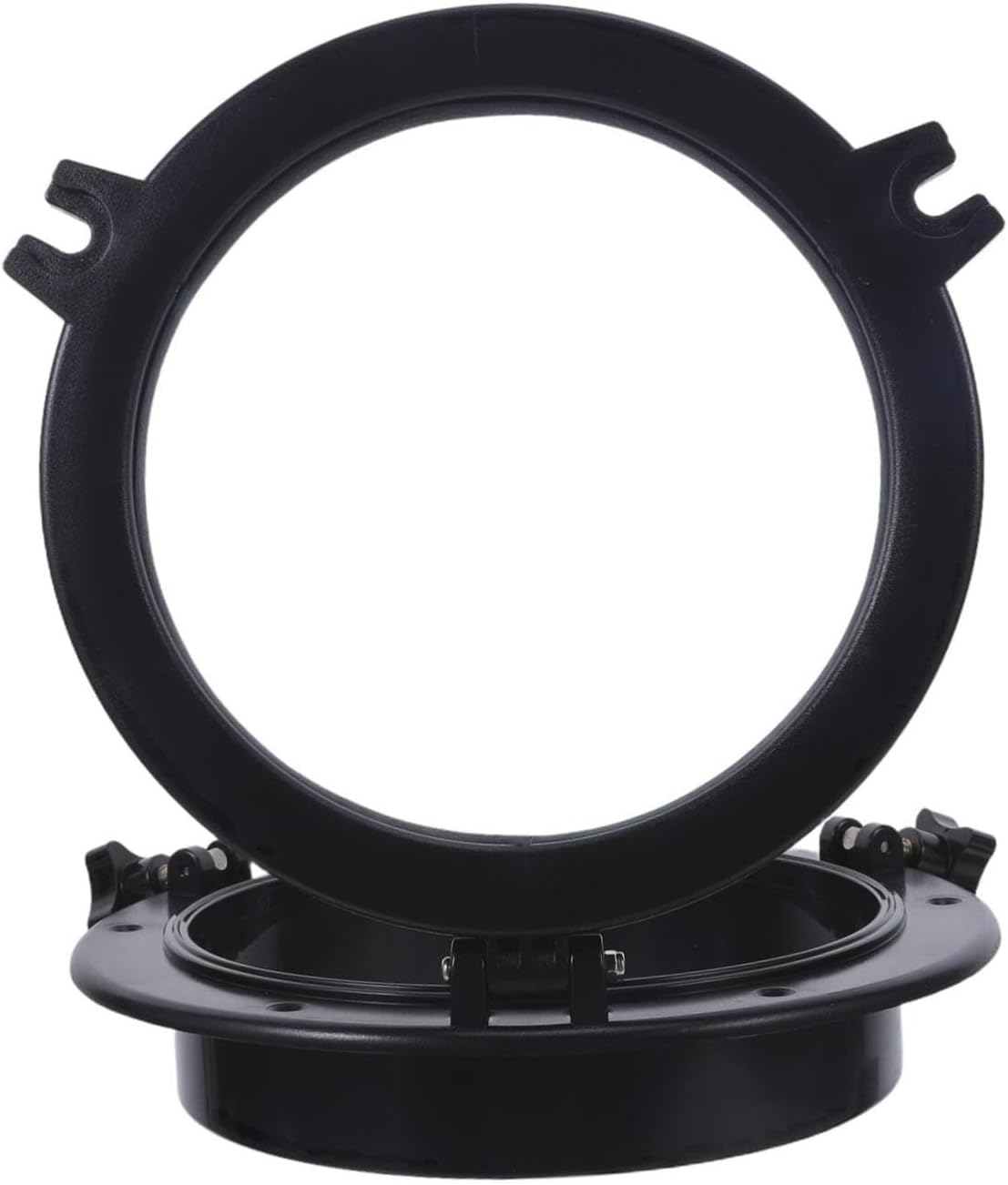 BESPORTBLE Opening Yacht Round Porthole Window 265mm Tempered Glass Black