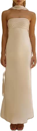 One Shoulder Bodycon Strapless Long Backless Sexy Spring Summer Maxi Dress