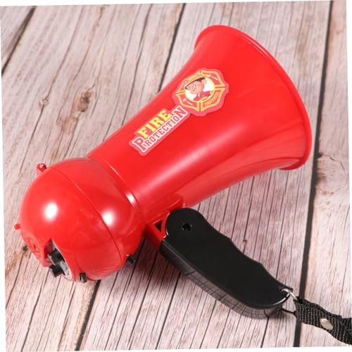 Toddmomy Megafone Criança Alto-Falante Brinquedo Vermelho Criança Cosplay