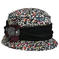 LIERYS Colourtouch Wollhut Damenhut mit Blume Bucket Hat Garniturband aus Filz Made in Italy Damen Herbst Winter anthrazit One Size