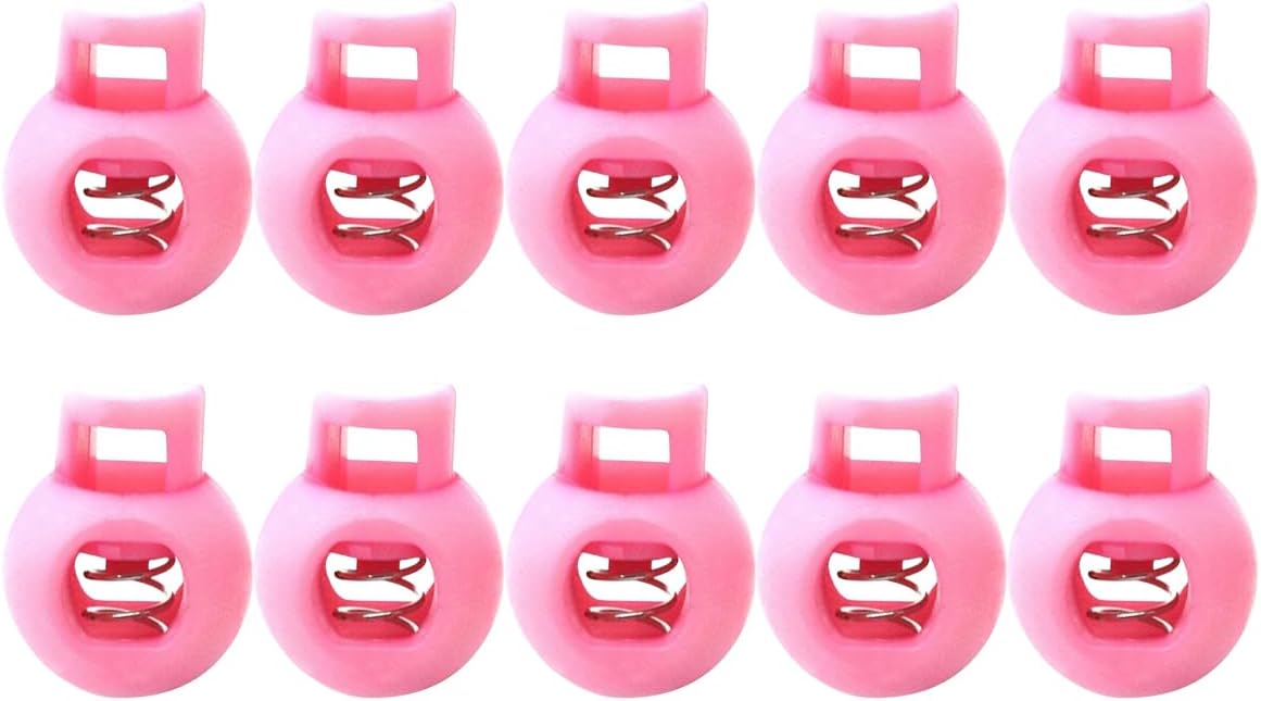 ECYC 10 Pcs Plastic Cord Locks, Spring Toggle Stoppers Cord Lock Toggle Stopper for Clothing, Paracord, Drawstrings, Shoelaces, 04