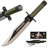 K EXCLUSIVE Amazon Jungle Survival Knife and Sheath