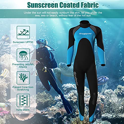 image for Greatever Wetsuit for Men Women,3mm Neoprene Full Body Keep Warm Long 