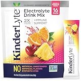 Kinderlyte Electrolyte Powder for Kids and Adults - Drink Mix Hydration Packets (Fruit Punch, 16 Count), No Artificial Sweeteners or Flavors, No Synthetic Dyes, Vegan, Non-GMO, Gluten-Free