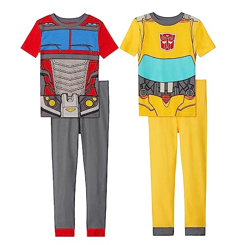 Transformers Little/Big Boys 4 Piece Cotton Pajama Set (Autobots 4)