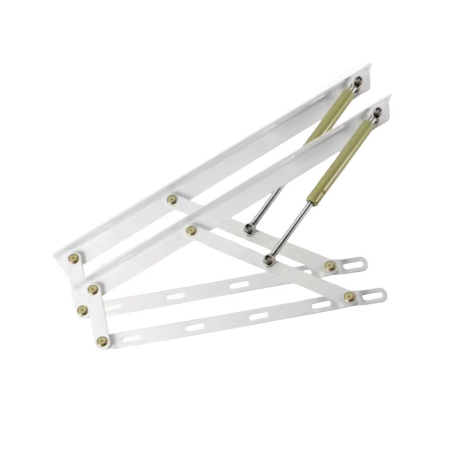 Juego De 2 Paquetes Resortes Gas Elevación, Mecanismo Cama Almacenamiento Hidráulico Alta Resistencia, Capacidad Carga 30-90 Kg 1,9-4,9 Pies, For Caja Gabinete Sofá(White,80cm/31.5inch)