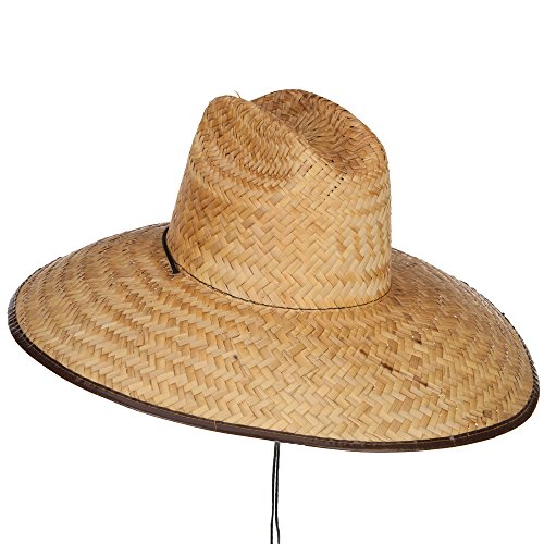 Men's Crushed Safari Straw Hat - Dark Natural Osfm #TOP1