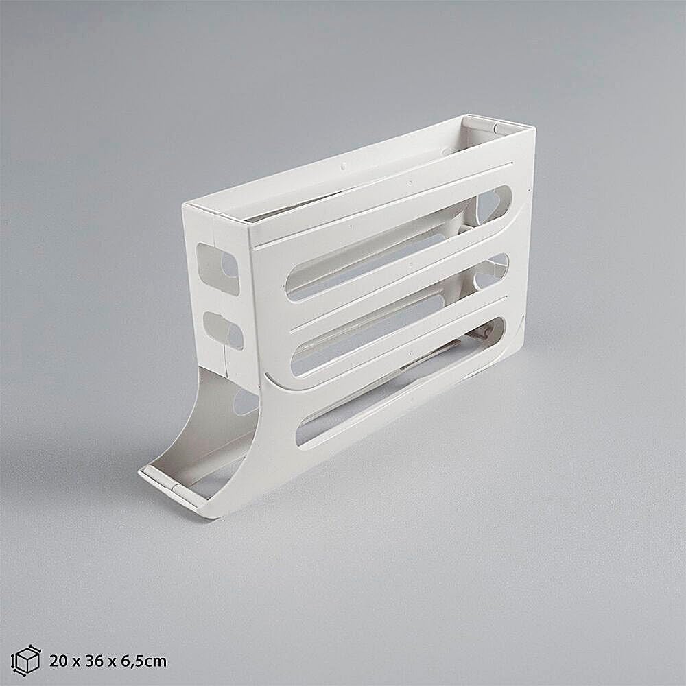 Porta Ovos Organizador Bandeja Dispenser 4 Andares – Compacto, armazena até 30 ovos, prático para geladeira (branco) Porta Ovos Organizador Bandeja Dispenser 4 Andares – Compacto, armazena até 30 ovos, prático para geladeira (branco)