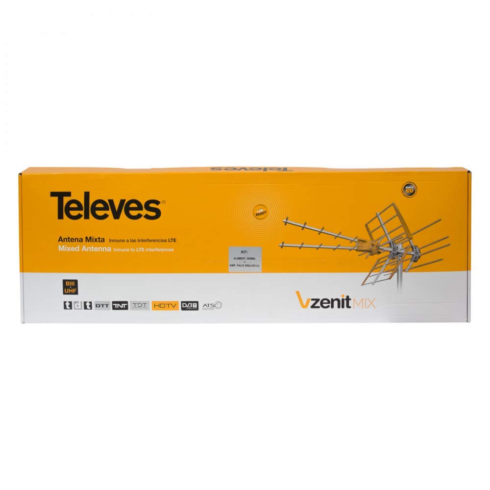 Televes 149390 - Kit V Antenne Zenit Mix BIII/UHF, 1ST Digital Dividend (LTE790)