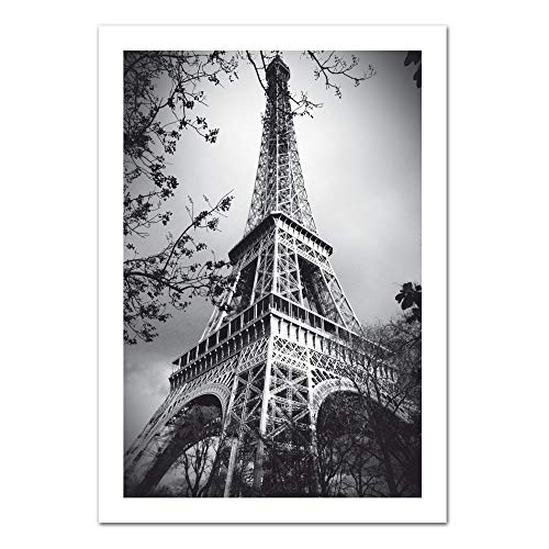 Adzif.biz Le sticker de decoration Poster Papier Tour Eiffel - Dimensions 40 x 50 cm - Papier Brillant Non Adhésif