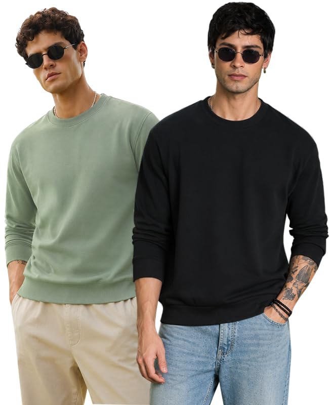 Image of Sleepynuts Men's Full Sleeve Round Neck Fleece Sweatshirt