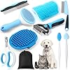 Cat Grooming Kit – 10pcs Pet Self Cleaning Kit. Cat Brushes for Indoor Cats Pet Needle Comb Cat Nail Clipper Cat Nail Trimmer Cat Bath Brush Cat Brush for Shedding Cat Supplies