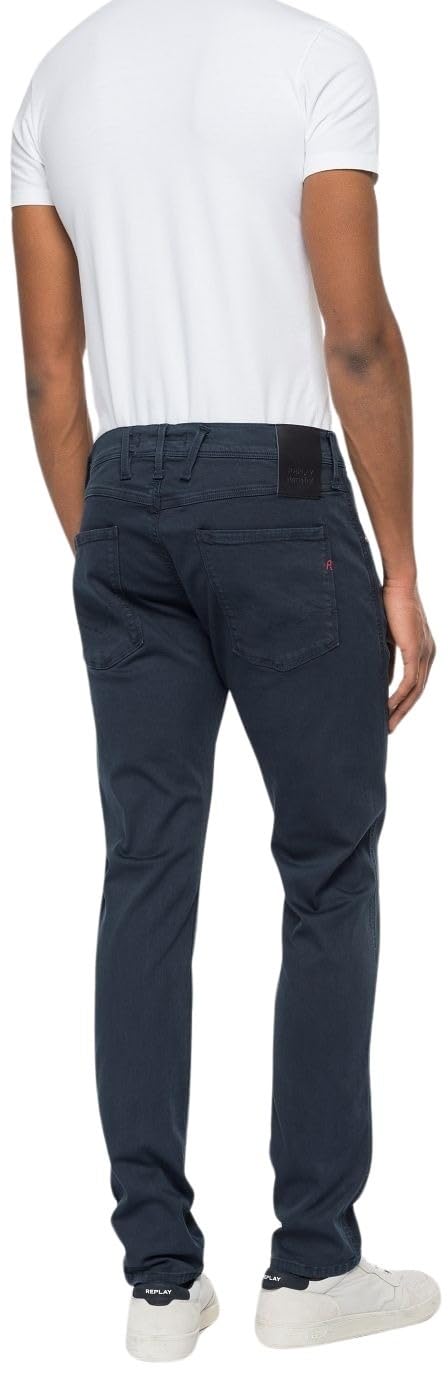 Replay Herren Jeans Anbass Hyperflex Stretch, Blau (Blue 010-2), 32W/34L – Ansicht 2