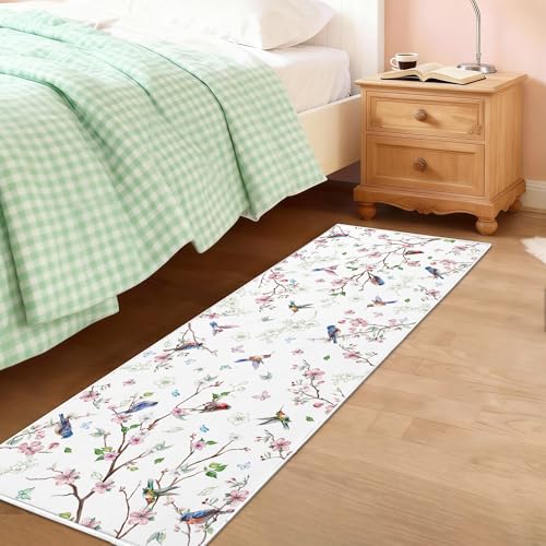 Tapete corredor lavable 2x6 floral ave miniatura 3