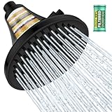 Homlord High Pressure Filtered Shower Head, One-Button Filter Replacement, Removes Chlorine & Impurities, Say Goodbye to Dry Skin & Frizzy Hair, 1-Minute Installation, Matte Black