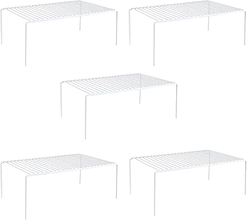 Miniatura 2 de Juego de 5 organizadores de estantes de gabinete de cocina, grandes (15.7 x 9.4 pulgadas), estantes de almacenamiento de despensa de alambre de