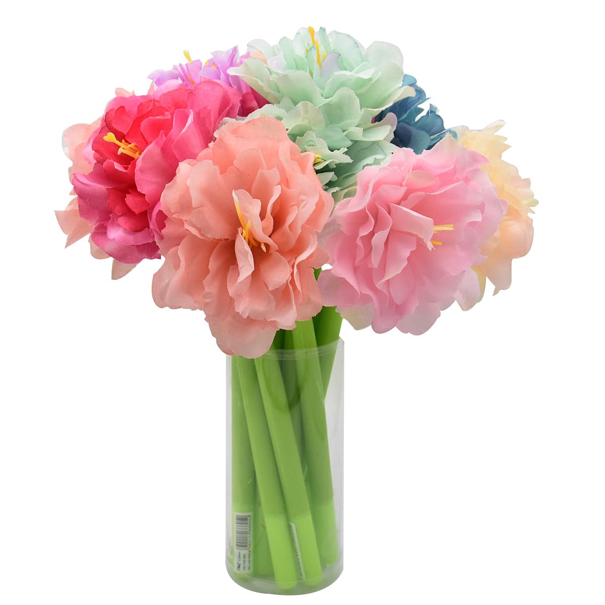 SIPLIV 12Pcs Creative Artificial Flowers Gel Ink Pen Ballpoint Pen Liquid Black 0.5mm Gel Ink Rollerball Pen for Girls Women Office School Supplies - Image 2