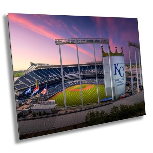 Kansas City Kauffman Stadium Wall Art, Canvas Print, 24x36 Inches