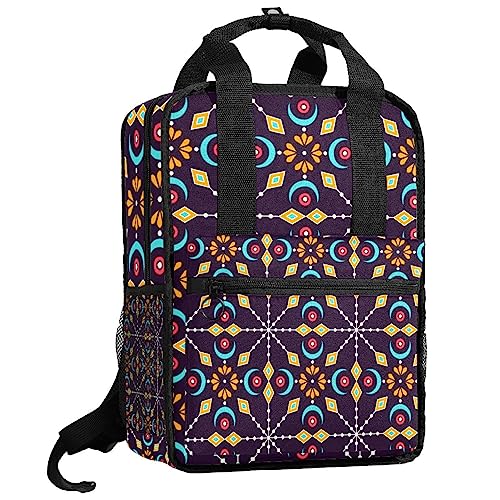Sac à dos multicolore vintage pour enfant avec sangles ajustables