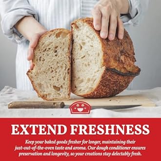 Bakers Club Artisan Dough Conditioner – Bread Improver & Baking Enhancer for Better Texture, Volume & Shelf Life – Sourdough, Pizza Crust, Bagels, Muffins, Cakes, Cookies & Pies Enhances Any Flour 10oz