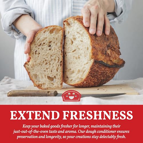 Bakers Club Artisan Dough Conditioner – Bread Improver & Baking Enhancer for Better Texture, Volume & Shelf Life – Sourdough, Pizza Crust, Bagels, Muffins, Cakes, Cookies & Pies Enhances Any Flour 10oz