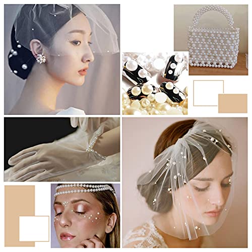 Ph Pandahall 690Pcs Half Round Pearl Beads 6 Sizes Flat Back Pearl Cabochon Faux Pearl Beads For Diy Scrapbook Phone Case Wedding Decor Hair Accessory Nail Art, Blue, 4/5/6/8/10/12Mm #TOP6