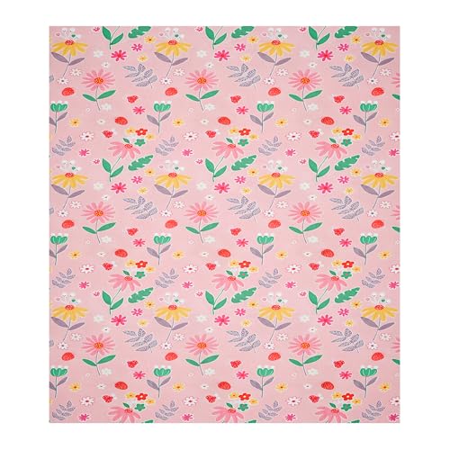 Image of Kuber Industries Cotton 144 TC Double Bedsheet With 2 Pillow Covers | Machine Washable Soft Bedsheet For Living Room, Home & Hotels | Flower Print - Pink