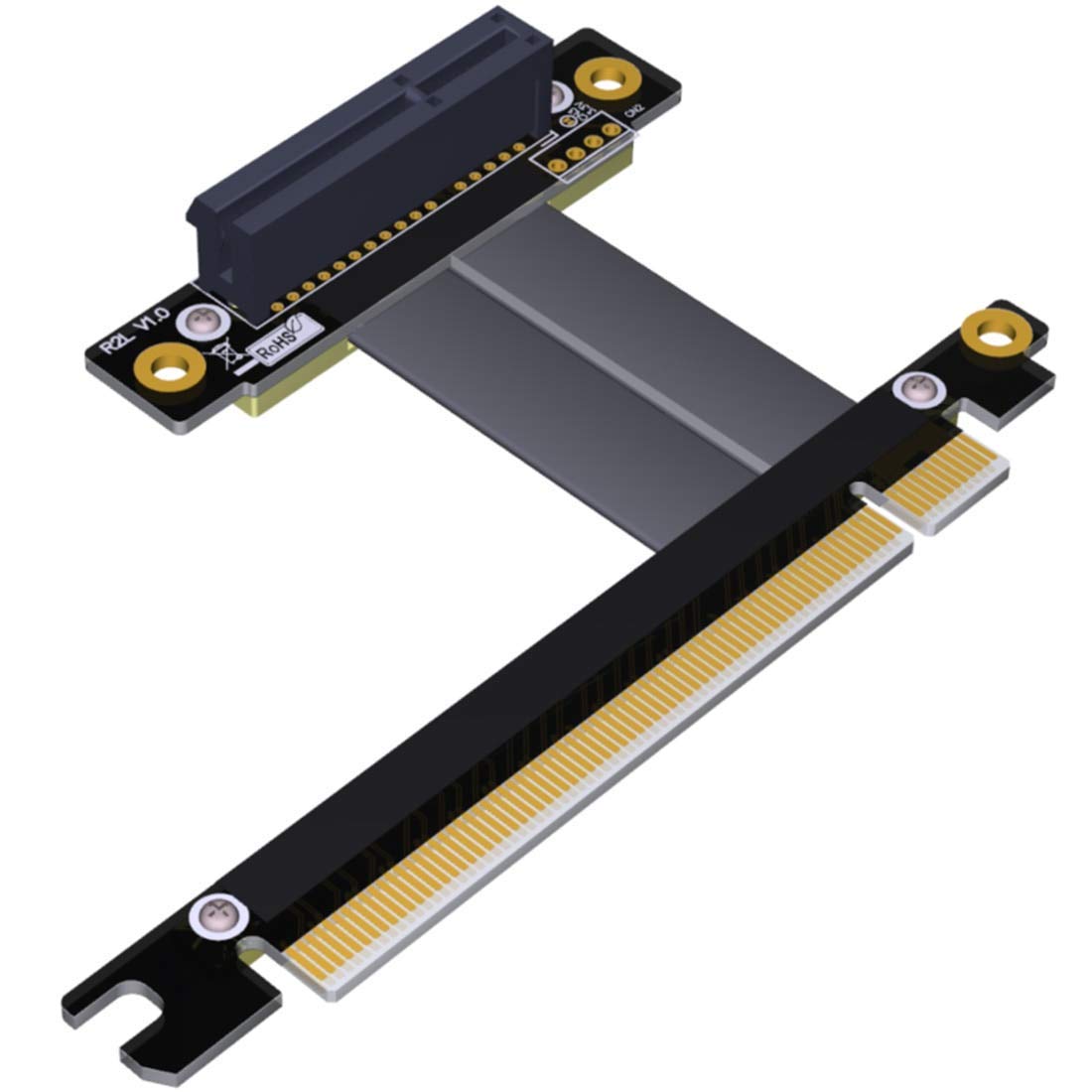 ADT-Link PCIe 3.0 X4 X8 Riser Extender for Gigabit Network Card Industrial SSD Pci-e 3.0 X4 X8 to X16 Extension PCI-Express 3.0 Cable (5cm,R32SL)